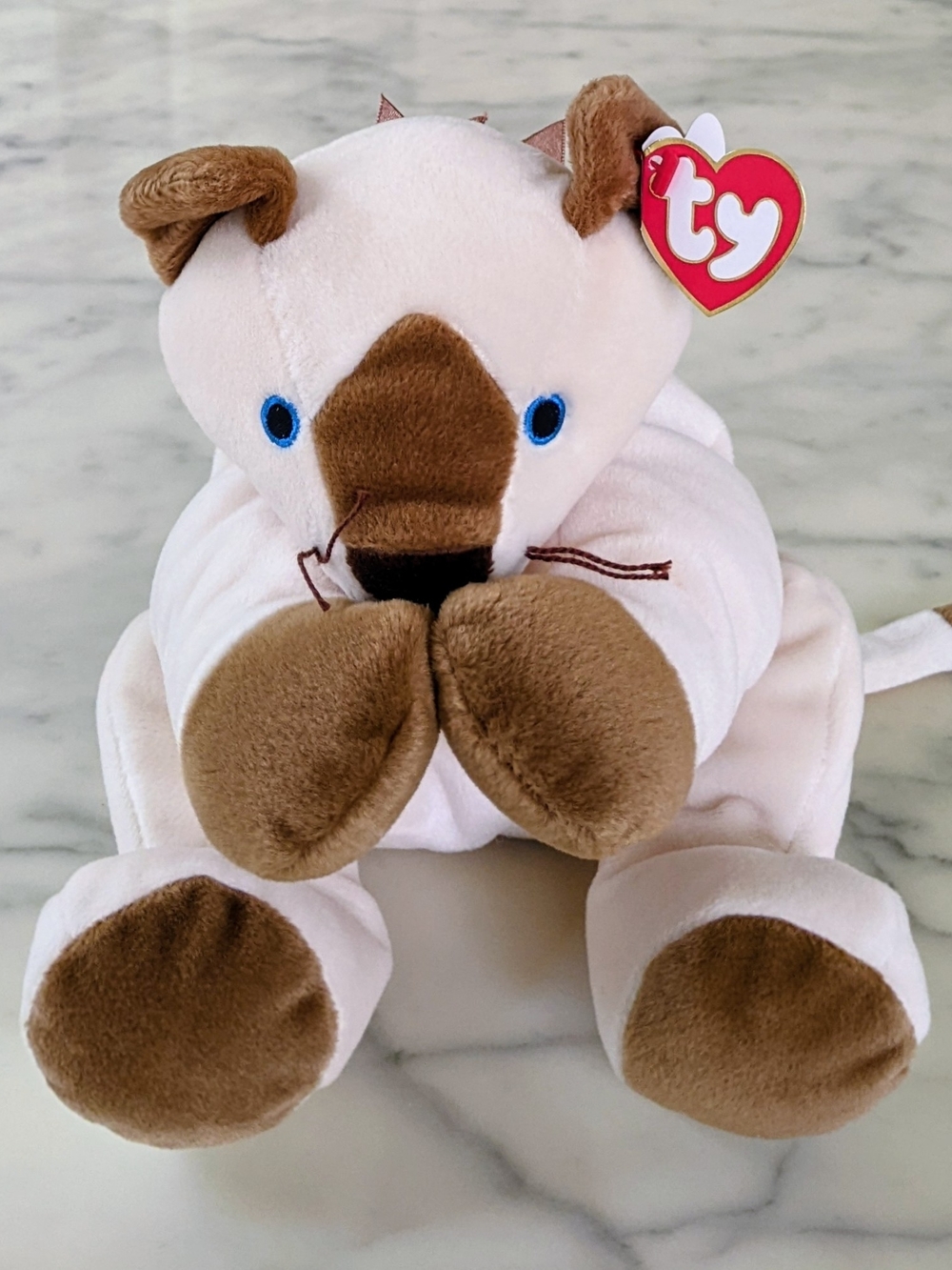 NWT. Vintage 1996 Ty Classics Collection “MEOW" TY Large Plush Siamese Cat Dog.